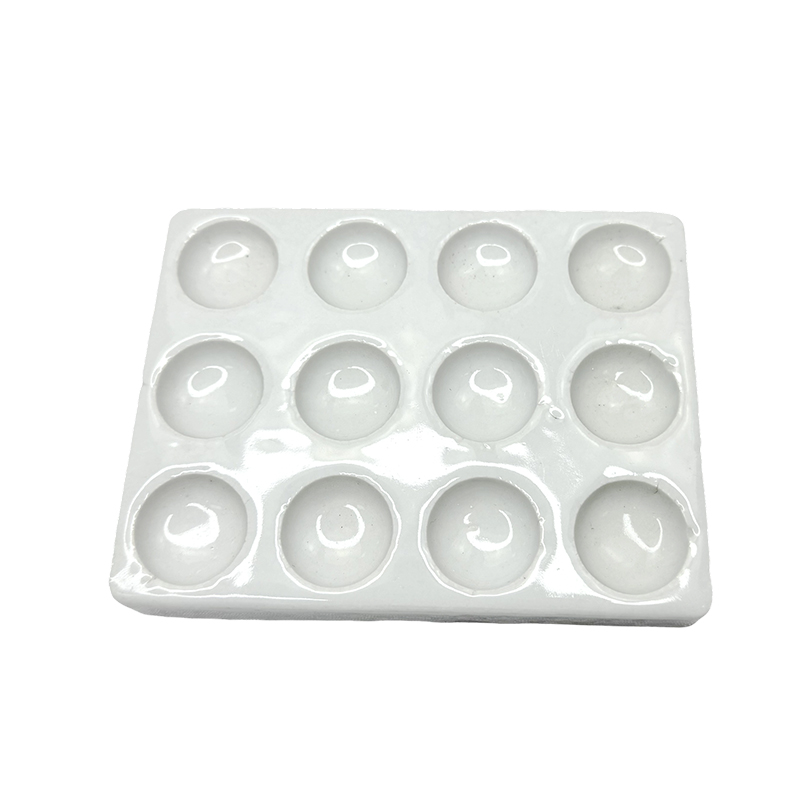 Laboratoriumgebruik 12 gaten porseleinen keramische witte kleur reactieplaat
