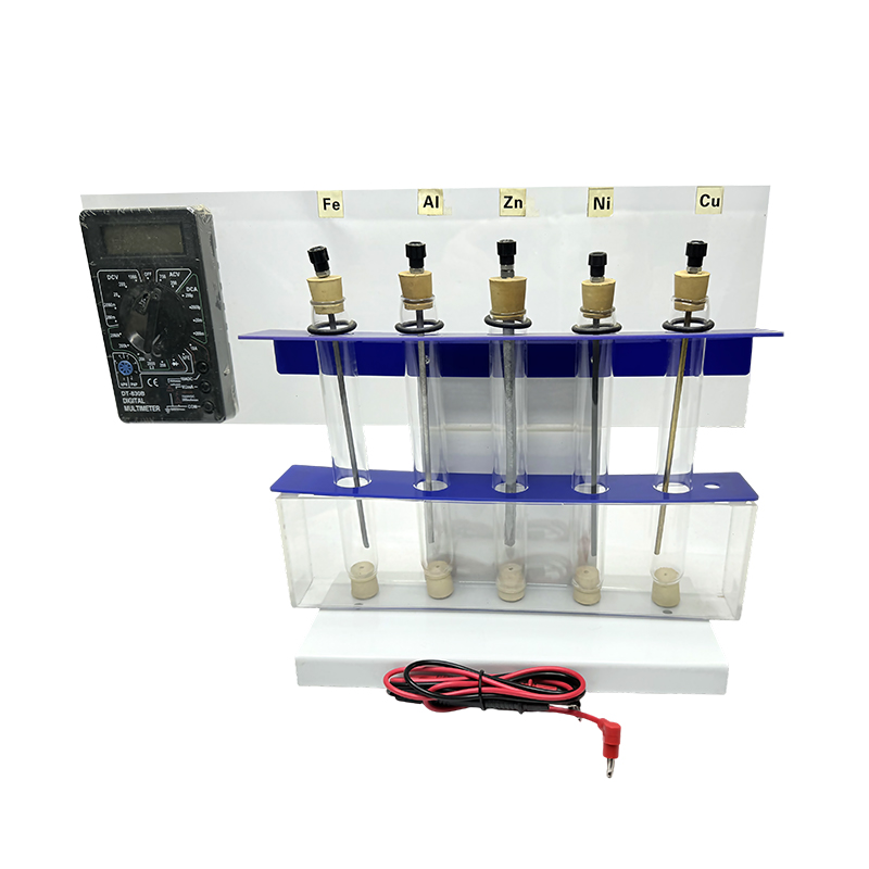 Schoolonderwijs instrument elektrolyse van water en de oplossing geleidbaarheidstester