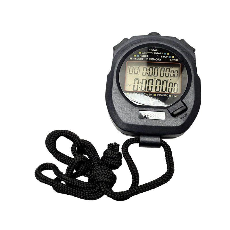 Dubbele rij 10-segment stopwatch 0,01S stopwatch timer / natuurkunde / laboratoriuminstrumenten