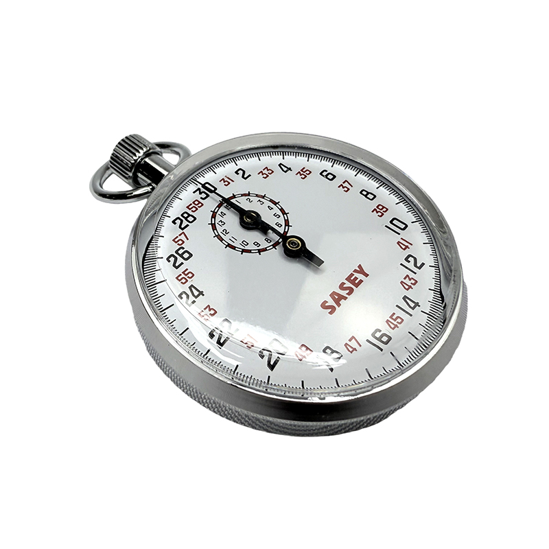 Mechanische stopwatch metalen stopwatch-timer met pauzefunctie 0,1S / natuurkunde / laboratoriuminstrumenten