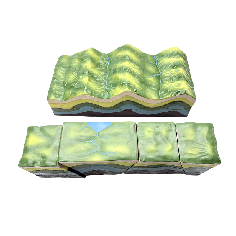 Model voor geologisch onderwijsinstrumentmodel breukvouw geometrisch demonstratiemodel