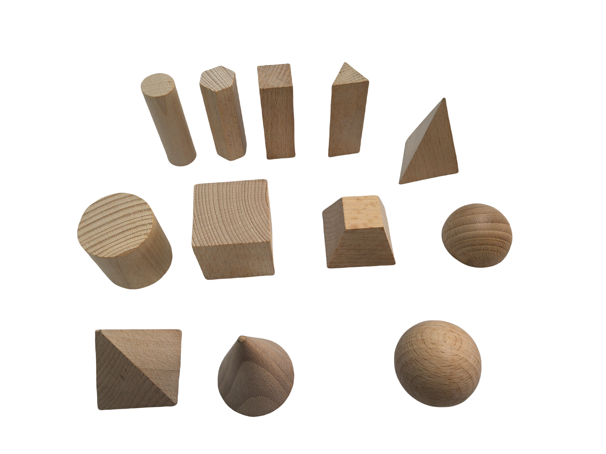 Houten geometrisch massief blok